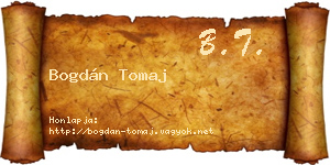Bogdán Tomaj névjegykártya